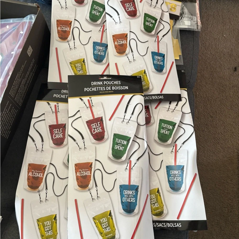 Colorful Drink Pouches Set